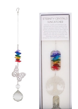 Eternity Chakra Crystals & Butterfly Suncatcher